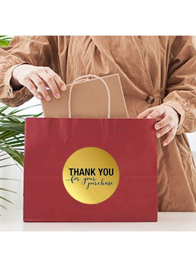 Premify 500 Pieces Thank You For Your Purchase Stickers Gold Foil Round Labels Stickers In Roll, Packaging Envelope Seals Small Business Gift Wrap Bag, Each Sticker Measures 1 Inch - Image 5