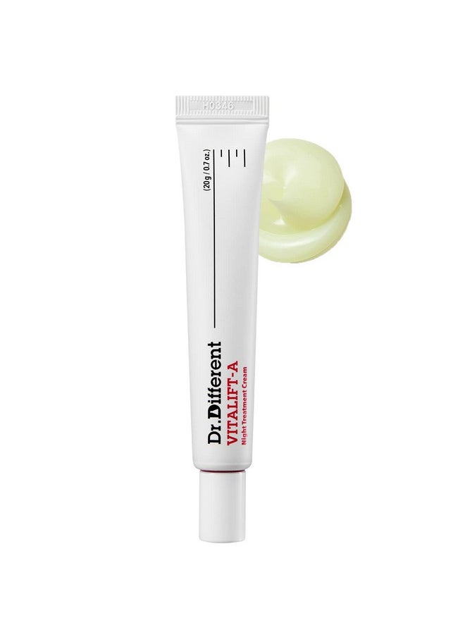 Dr.Different Vitalifta Retinal Antiaging And Antiwrinkle Night Treatment For Lifting And Firmingface Moisturizer Cream With Vitamin A & Hyaluronic Acid Hydrating Cream For Men & Women 0.7Oz.  - Image 1