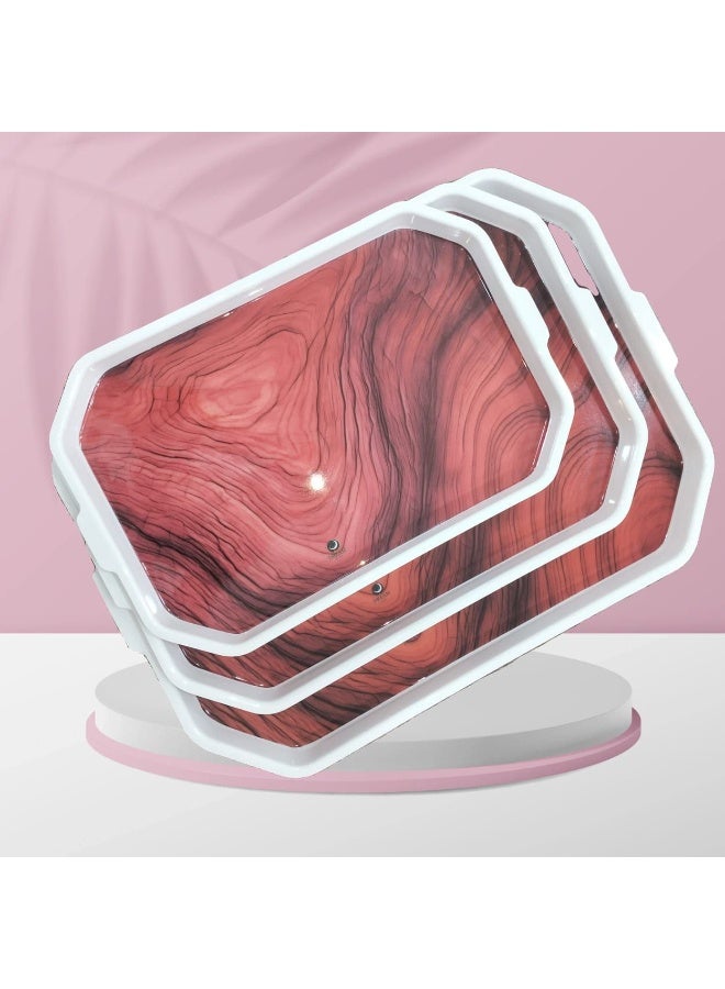 3 صواني تقديم مربعة