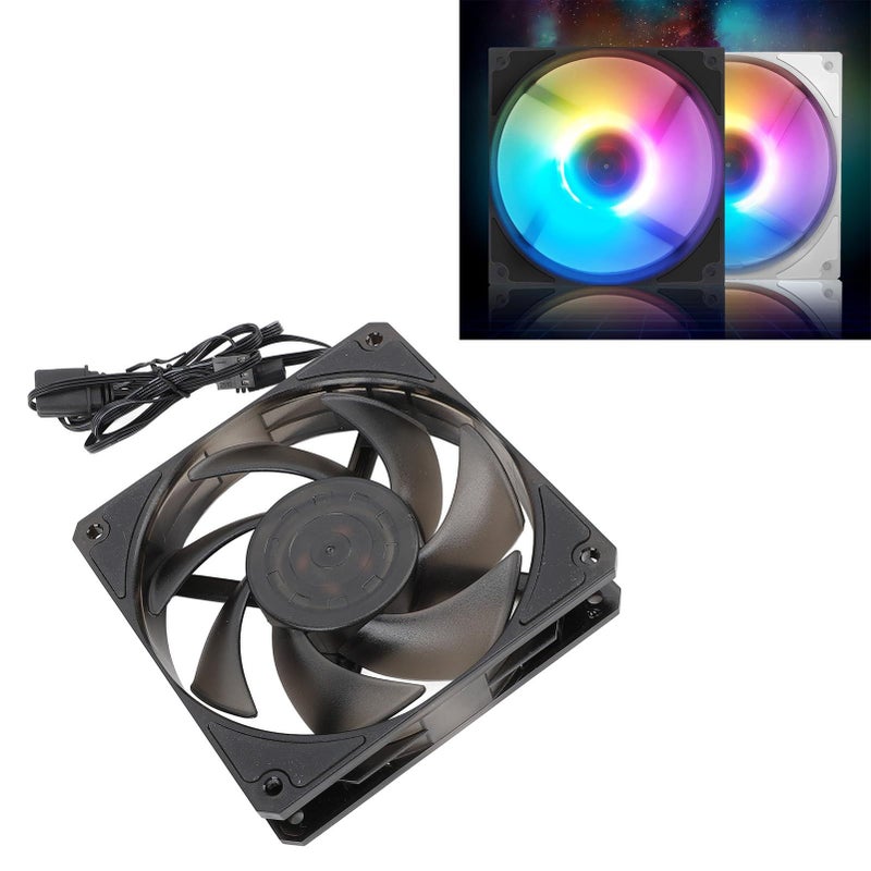 Quiet 120mm Hydraulic Bearing Case Fan 2500rpm PWM 5V ARGB Temperature Control PC Computer Cooling High Efficiency Black - Image 5