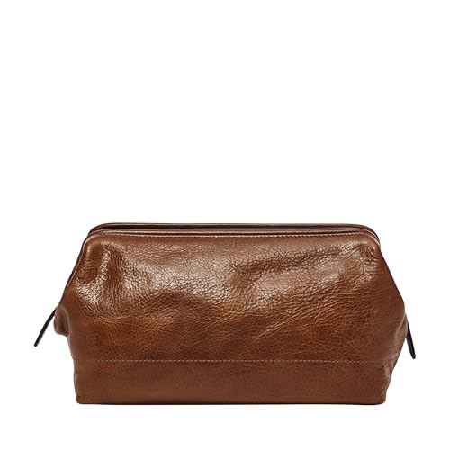 Fossil Leather Travel Toiletry Bag Shave Dopp Kit , Cognac (Model: MLG0724222) - Image 5