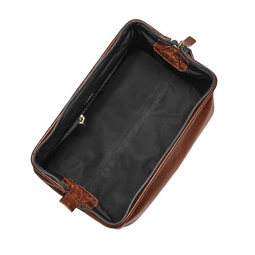 Fossil Leather Travel Toiletry Bag Shave Dopp Kit , Cognac (Model: MLG0724222) - Image 2