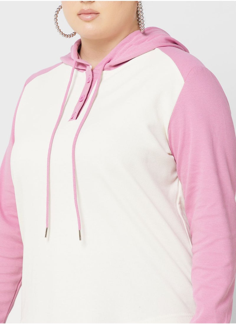 Ginger Plus - Raglan Detail Hoodie - Image 1