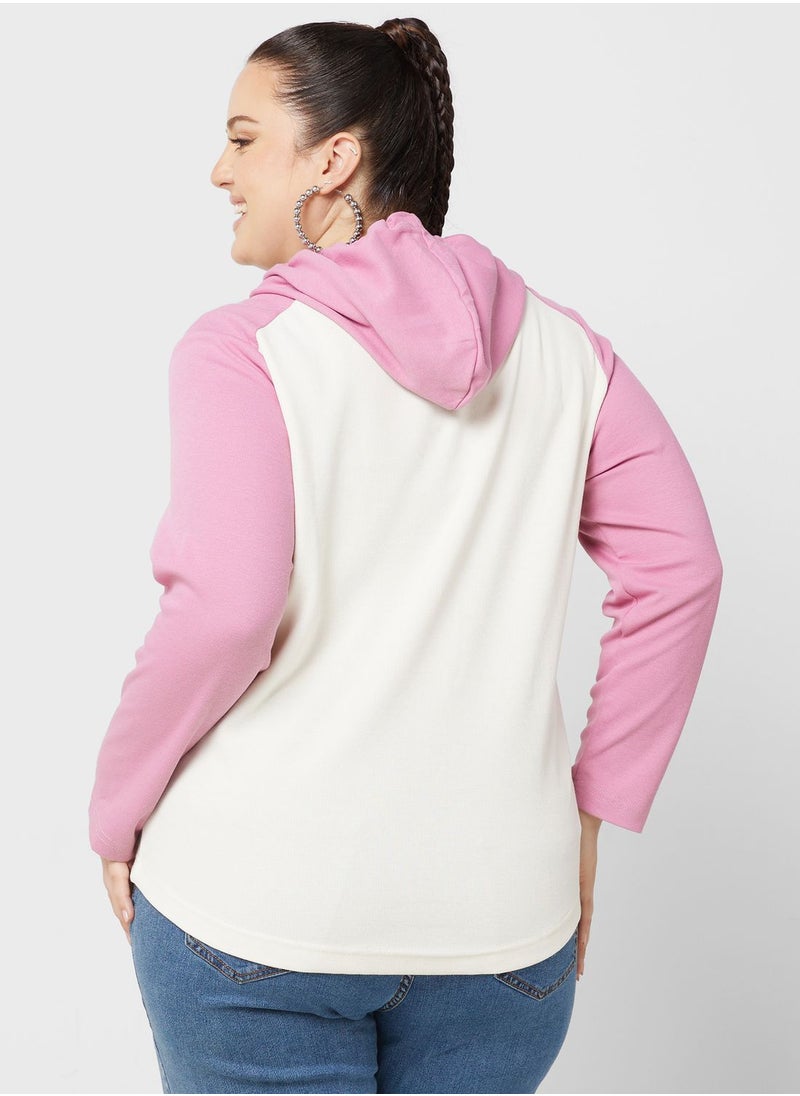 Ginger Plus - Raglan Detail Hoodie - Image 1