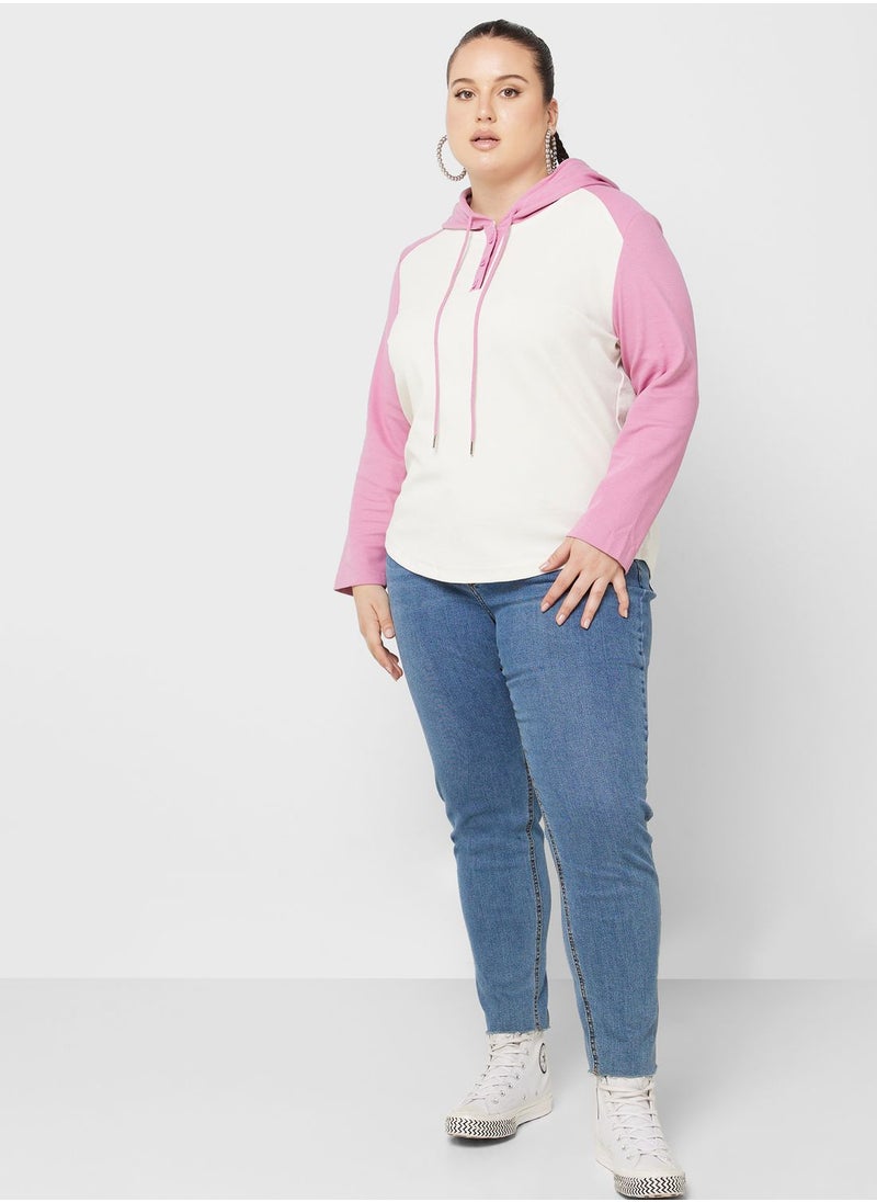 Ginger Plus - Raglan Detail Hoodie - Image 1