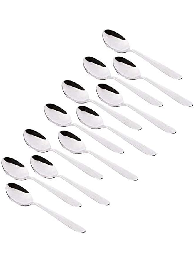 S-TOP 12-piece Sterling Quality Stainless Steel Dinner spoon, 6.5 Inches Heavy grade Flatware Spoons - Image 1