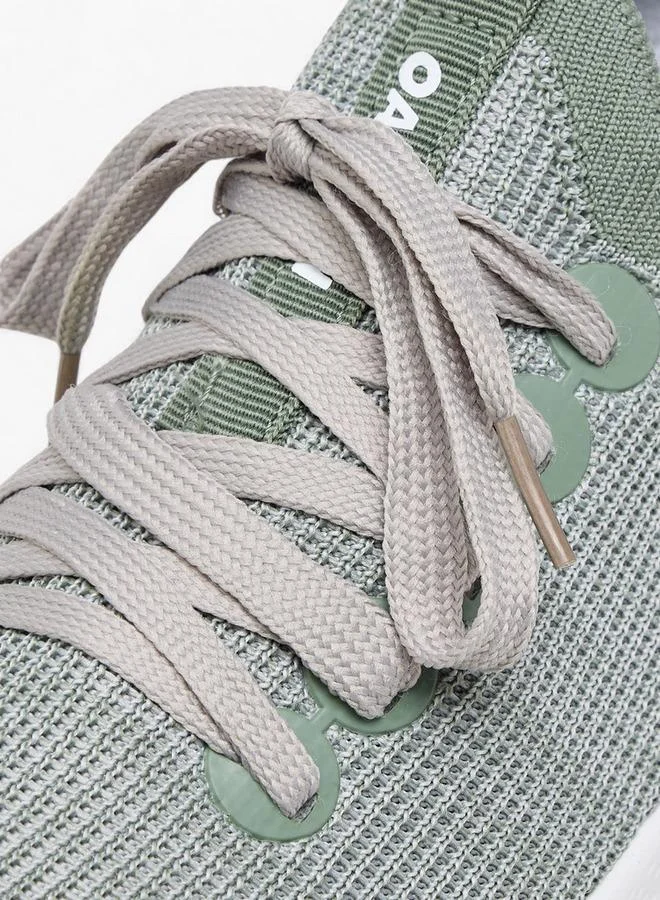 Oaklan by Shoexpress GREEN Textured Sports Shoes with Lace-Up Closure for Women | Best Price UAE