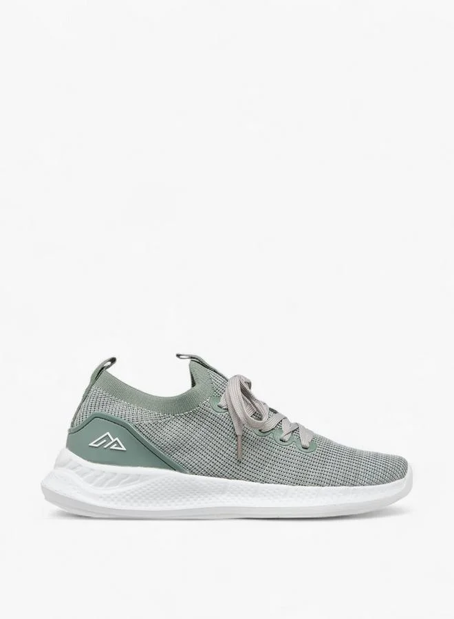 Oaklan by Shoexpress GREEN Textured Sports Shoes with Lace-Up Closure for Women | Best Price UAE