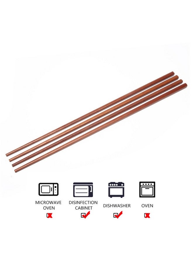 Donxote Wooden Noodles Kitchen Cooking Frying Chopsticks 16.5 Inches Brown Extra Long Set of 2 Pairs - Image 2
