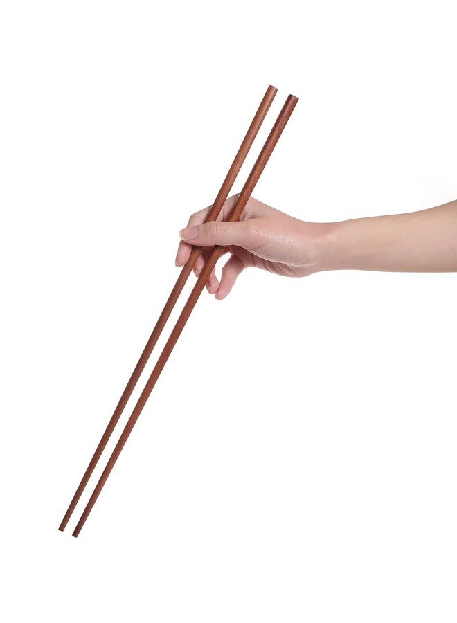 Donxote Wooden Noodles Kitchen Cooking Frying Chopsticks 16.5 Inches Brown Extra Long Set of 2 Pairs - Image 1