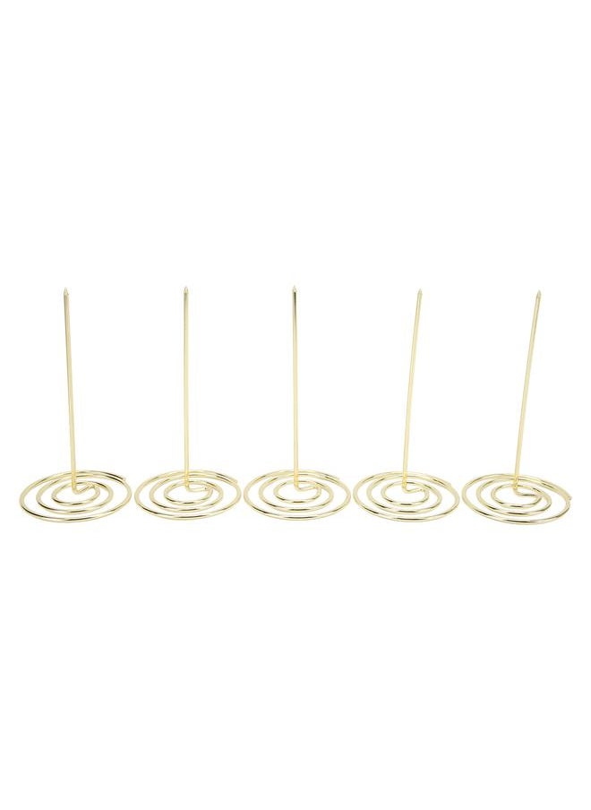 Thoraya 5PCS Receipt Holder Wear Resistant Anti Corrosion Recyclable Check Spindle for Office KitchenGold  - Image 1