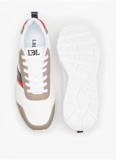 LBL by Shoexpress Men's Panelled Sneakers with Lace-Up Closure  - Image 3
