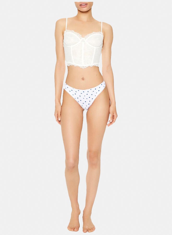 FOREVER 21 Floral Print Thong Panties  - Image 1