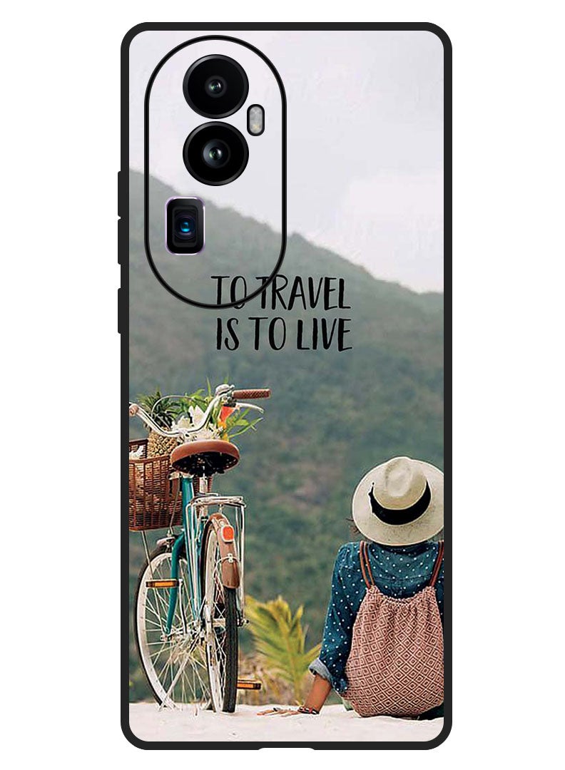 Theodor Protective Case Anti Scratch Shock Proof Bumper Cover For Oppo Reno 10 Pro Plus To Travel Is To Live - Image 1