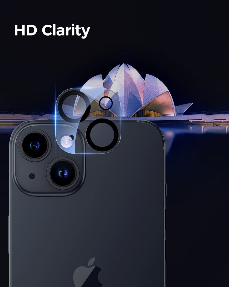 Uniwit [3 Pack] Camera Lens Protector For iPhone 14 6.1-Inch and iPhone 14 Plus 6.7-Inch,9H Tempered Glass,Anti-Scratch,Case Friendly,Night Circle,No-Bubble HD Clarity,Full Cover - Image 2