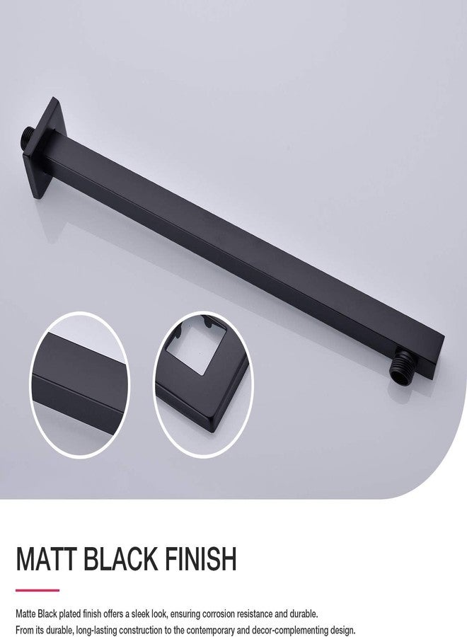 TOSCH Stainless Steel 304 Rectangle Premium Shower Arm for Overhead Showers with FLANGE (21 Inches, Black Matte Finish) (Only Shower Arm) - Image 4