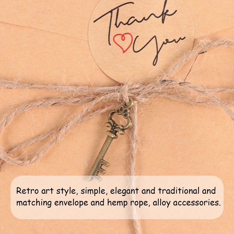 Vintage Kraft Paper Envelopes and Writing Paper Kit Set of 3 for Letters - Image 5