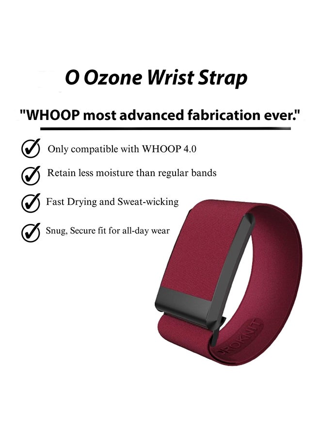 O Ozone HydroKnit Nylon Sport Band Compatible with Whoop 4.0 | Soft, Elastic, Water-Resistant, Fast-Drying Replacement Strap for Active Lifestyles- Wine Red - Image 2