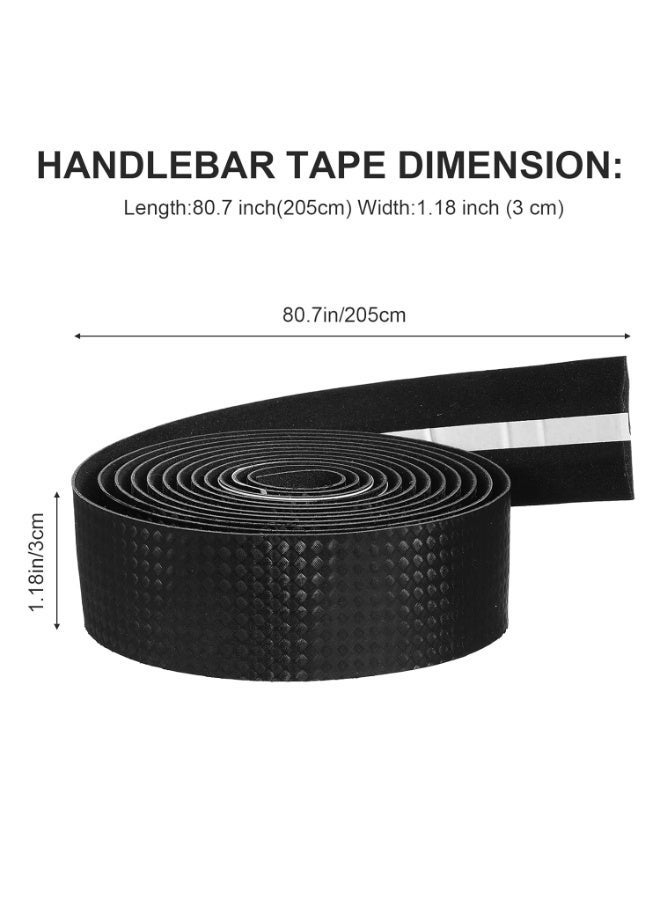 Arabest 2 Pcs Bike Handlebar Tape, Self Adhesive Bike Grip Tape with Grip Plug Cycling Handle Wraps Carbon Pattern EVA PU Bicycle Handlebar Tapes - Image 2