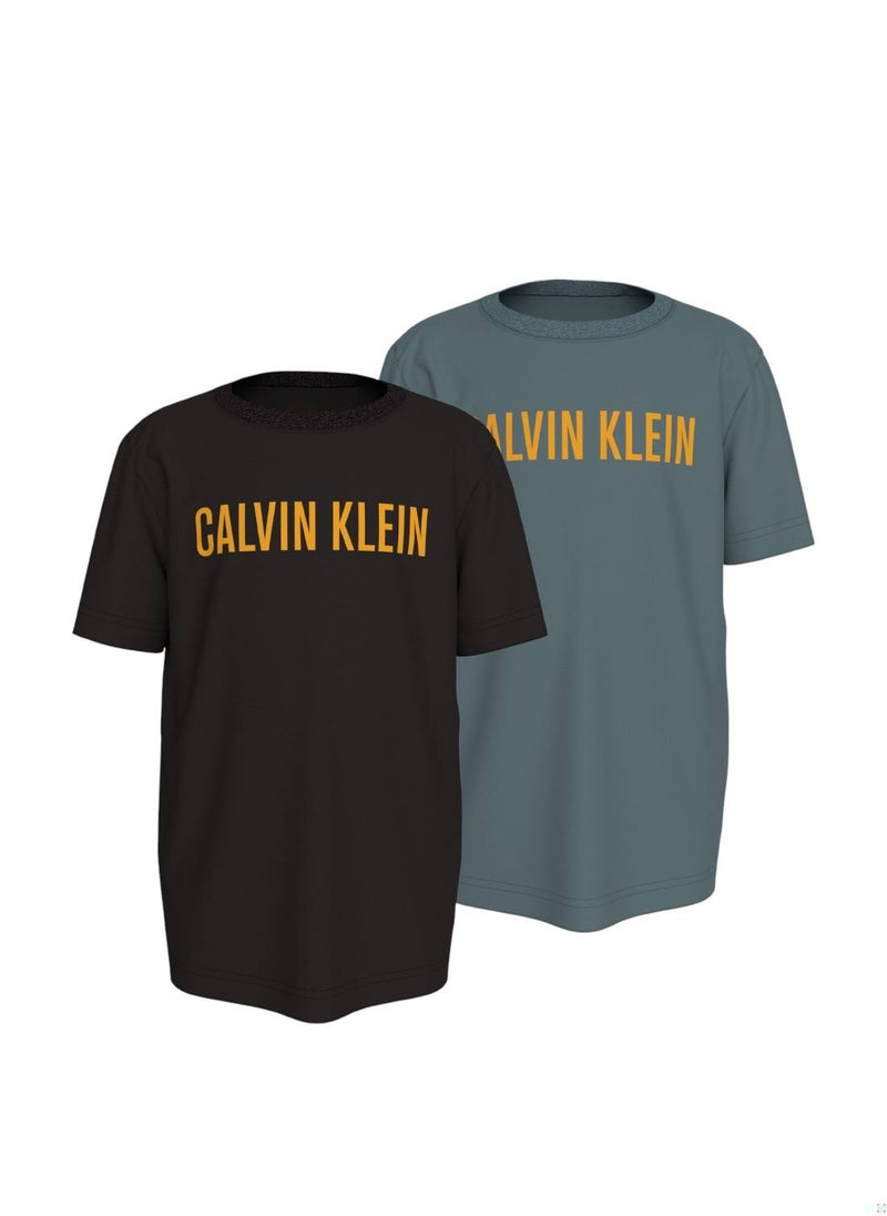 Calvin Klein Jeans - Boys' 2 Pack Boys T-Shirts - Intense Power - Cotton, Black - Image 1