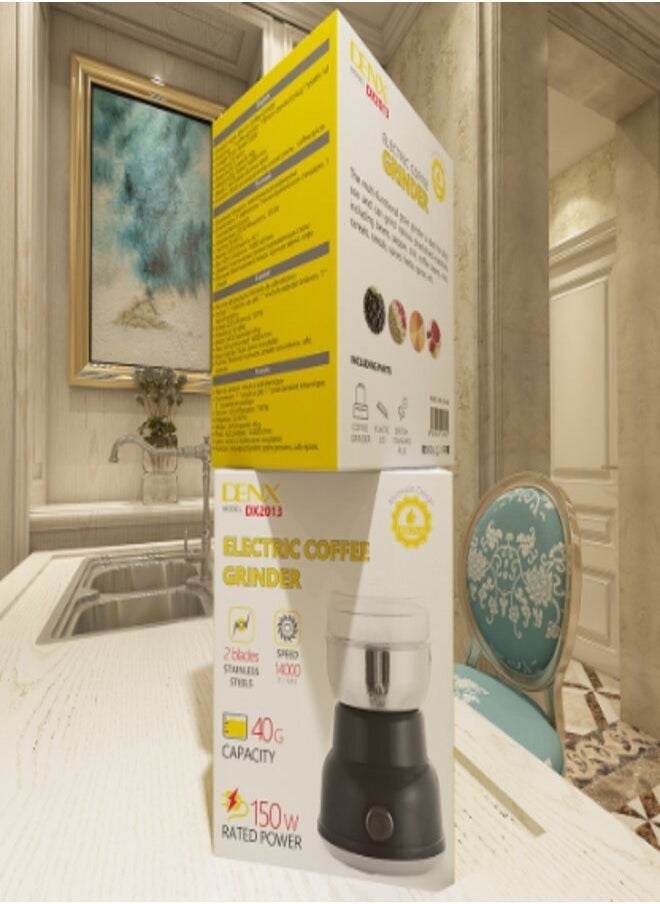 Denx Electric Coffee And Spice Grinder 150W Power, 40G Capacity, 14000Rpm Rotation Speed - Image 5