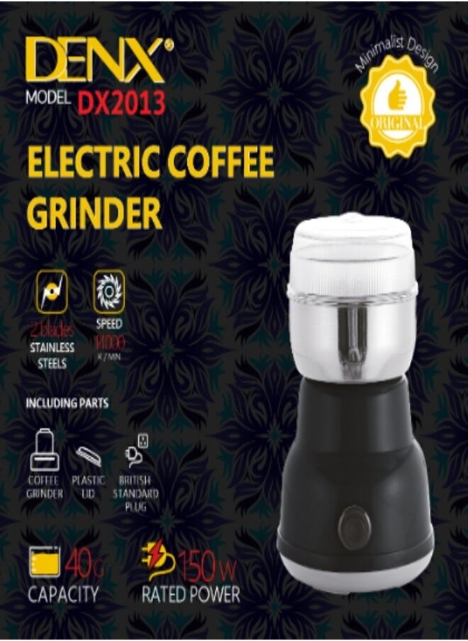 Denx Electric Coffee And Spice Grinder 150W Power, 40G Capacity, 14000Rpm Rotation Speed - Image 4