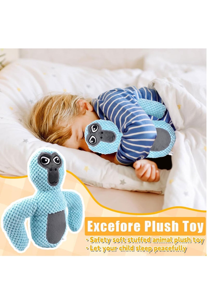 سيوسي ألعاب غوريلا القطيفة، دمية على شكل وسادة من القطيفة مقاس 11 بوصة، هدية ناعمة منفوشة لصديق معانقة، لعبة كرتونية حسية حيوانات محشوة قابلة للاحتضان لكل الأعمار والمناسبات - Image 2
