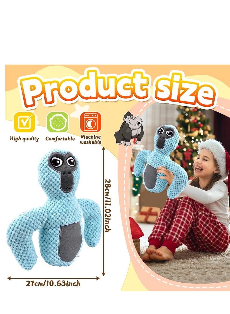 سيوسي ألعاب غوريلا القطيفة، دمية على شكل وسادة من القطيفة مقاس 11 بوصة، هدية ناعمة منفوشة لصديق معانقة، لعبة كرتونية حسية حيوانات محشوة قابلة للاحتضان لكل الأعمار والمناسبات - Image 4