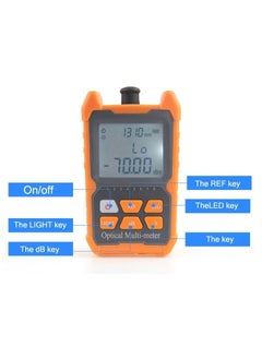 NIBEMINENT Mini Fiber Optical Power Meter Grey/Orange 26centimeter  - Image 3