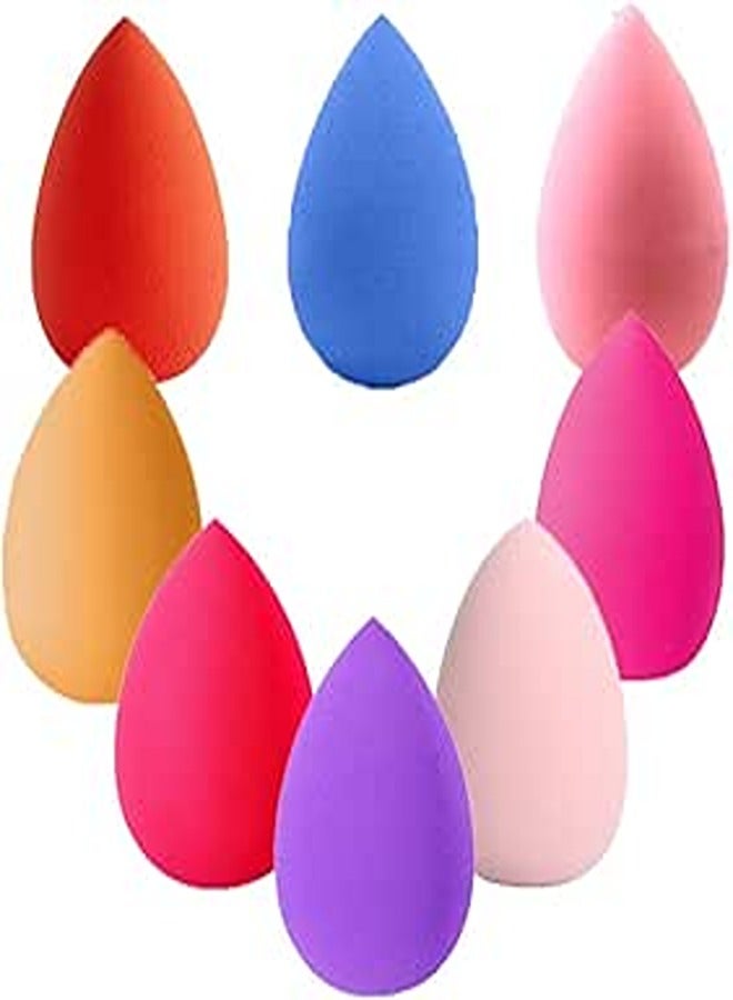 8 PCS Makeup Sponge Blenderï¼ŒNon-Latex Beauty Sponge Egg Shaped Foundation Blending Sponge Multi Colored Makeup Sponge Set for Liquid,Cream,and Powder
