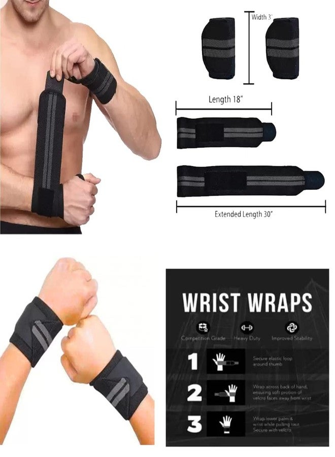 Groupers 20-25L Gym & Travel Duffle Bag Combo - Black Sports Overnight Bag (43×25×23 cm) + 21" Wrist Wraps & 400ml Shaker | Workout Combo & Fitness Essentials - Image 4