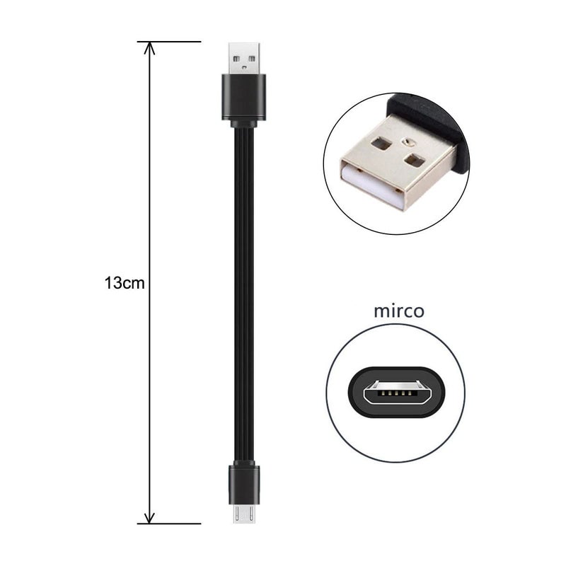 سي واي كابل بطول 13 سم USB 2.0 من نوع A ذكر إلى Micro USB ذكر مسطح ورفيع من نوع FPC لهاتف FPV Disk - Image 3