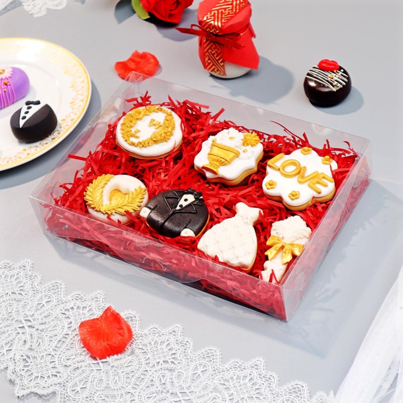 SLShePack 10PCS Clear Strawberry Boxes - 10x7x2 inches Cookie, Macaron & Treat Boxes for Party Favors - Image 4