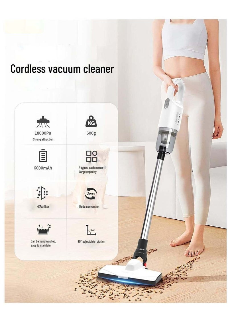 ARNOTEC مكنسة كهربائية، لاسلكية 12,000 با، مكنسة عمودية، مكنسة يدوية ثنائية الاتجاه، خفيفة الوزن للغاية، شحن نوع-C، تصميم صامت، 1.2 رطل (0.6 كجم)، فلتر HEPA LED، تصفية متعددة - Image 4