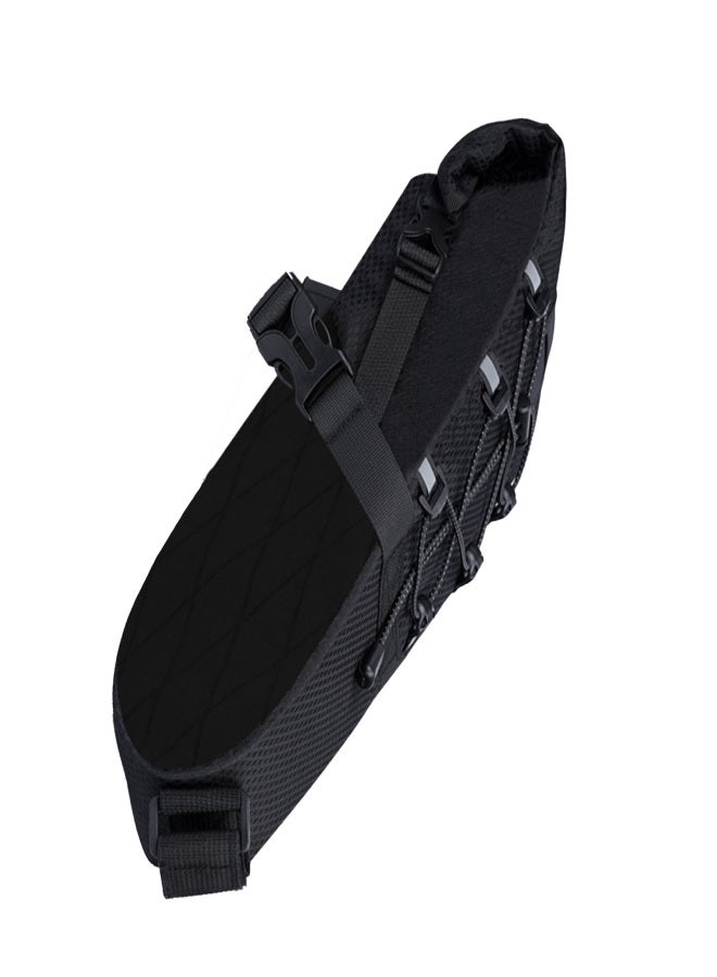 إنلي حقيبة سرج دراجة بسعة 5.8 لتر، حقيبة كبيرة توضع تحت المقعد للدراجات الجبلية والطرقية، مناسبة للرحلات الطويلة، لون أسود - Image 3