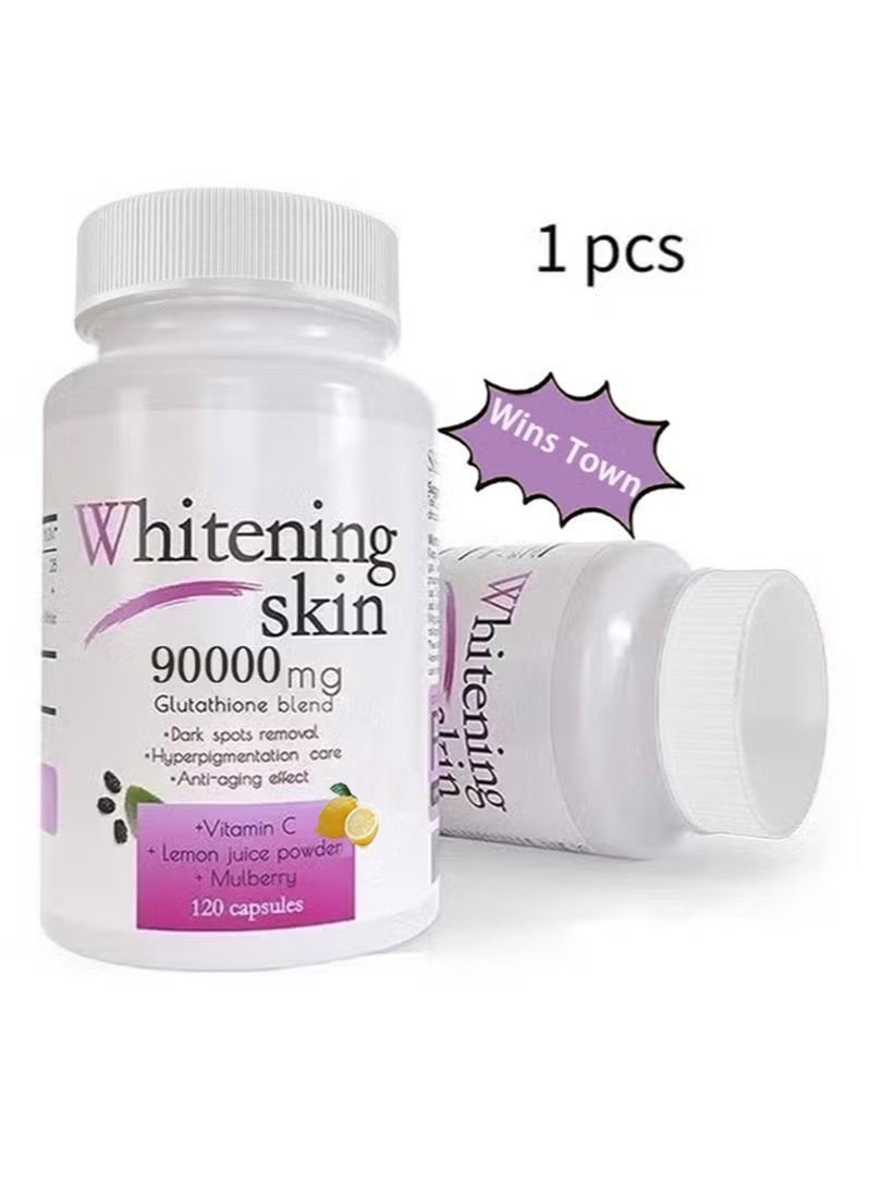 وينز تاون كبسولات الكولاجين 120 كبسولة لتفتيح البشرة الفعال ومكافحة الشيخوخة ومضادات الأكسدة