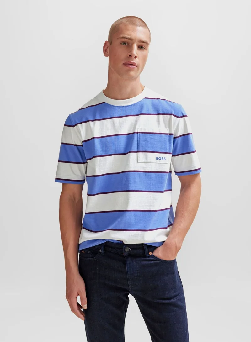 BOSS Striped Crew Neck T-Shirt