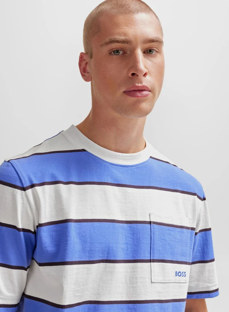 BOSS Striped Crew Neck T-Shirt