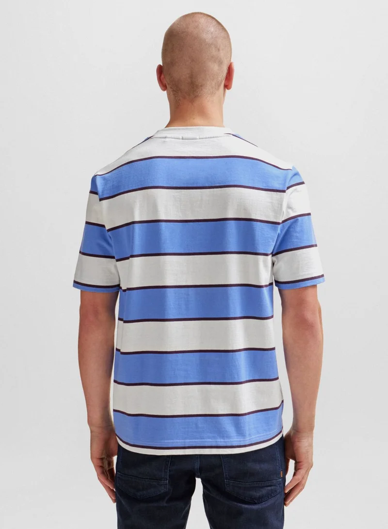 BOSS Striped Crew Neck T-Shirt