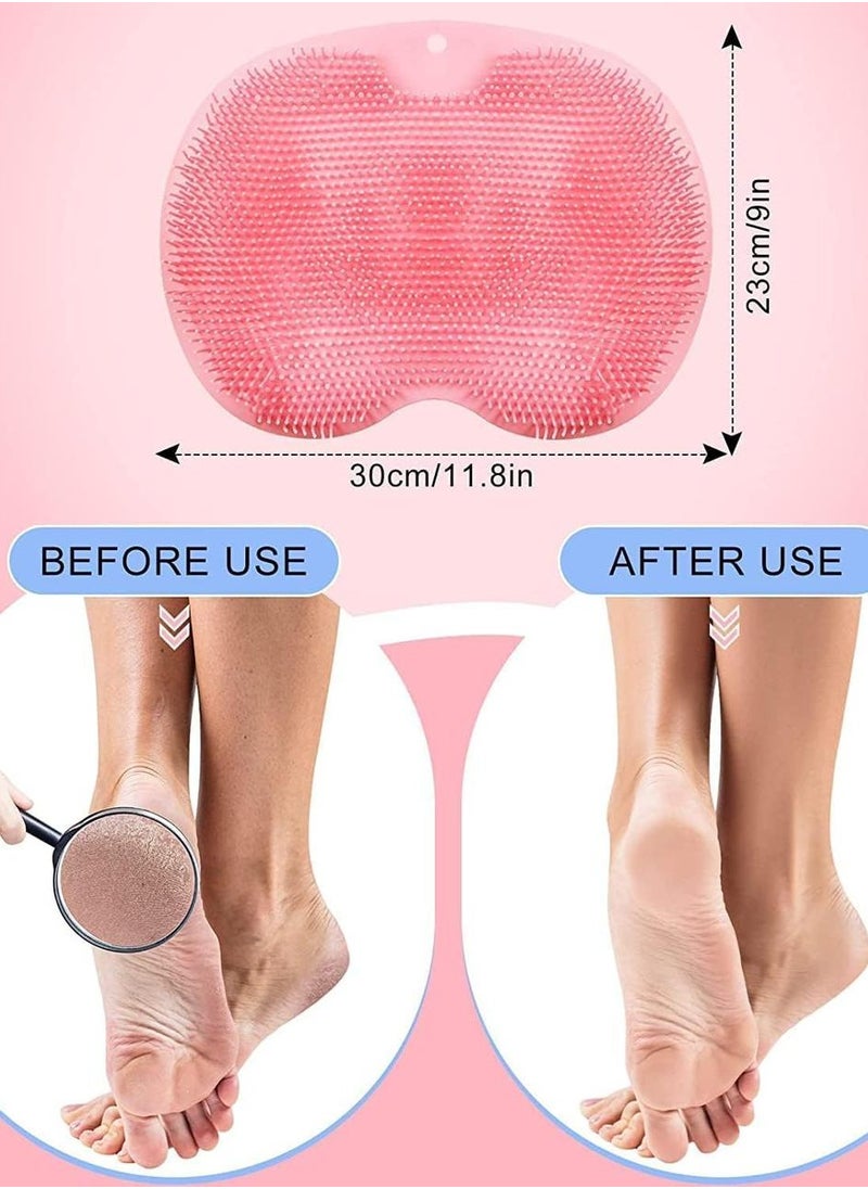 Generic - Shower Foot & Back Scrubber, Silicone Bath Massage Pad, Silicone Body Scrubber, Wall Mounted Back Scrubber - Image 1