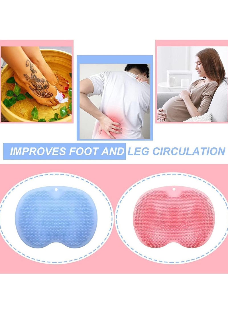 Generic - Shower Foot & Back Scrubber, Silicone Bath Massage Pad, Silicone Body Scrubber, Wall Mounted Back Scrubber - Image 1