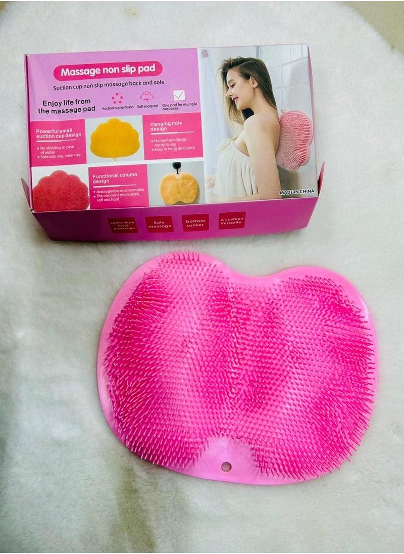Generic - Shower Foot & Back Scrubber, Silicone Bath Massage Pad, Silicone Body Scrubber, Wall Mounted Back Scrubber - Image 1