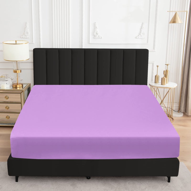 Sufdari Mattress Protector Waterproof Mattress Cover Queen 18"" Deep Pocket Mattress Protector Fitted Sheet Style with Elastic Rubber Band Washable and Easy Care-Purple Queen - Image 5