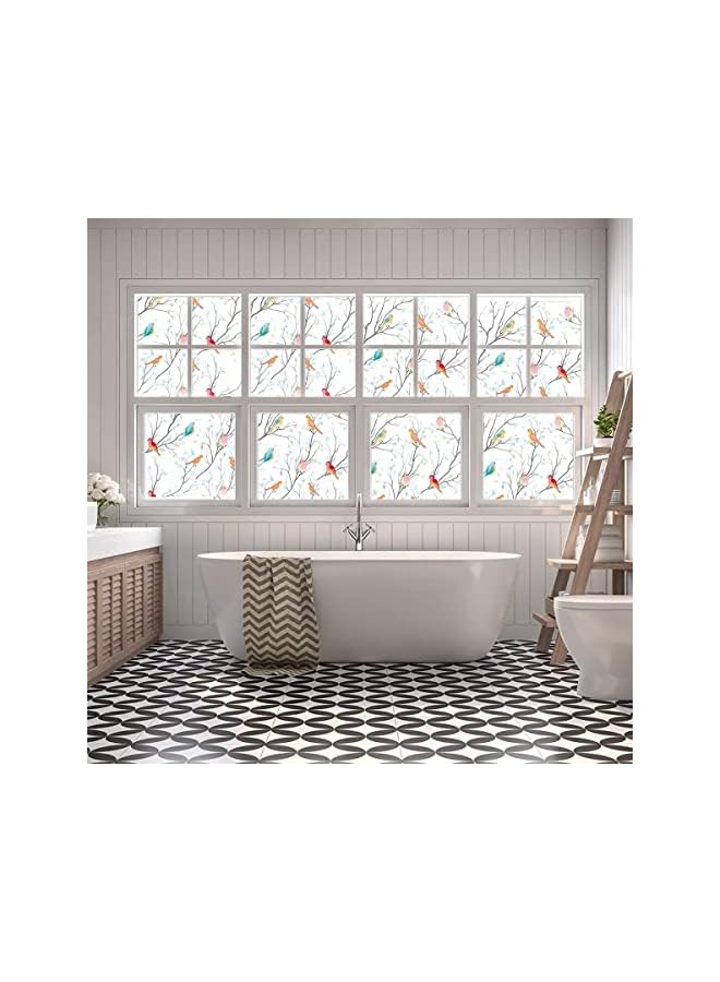 The Bros Film Non-Adhesive Translucent Bird Window Film Decorative Glass Film Static Cling Film Bird Window Stickers for Home Office 17.7In. by 78.7In. Translucent - Image 3