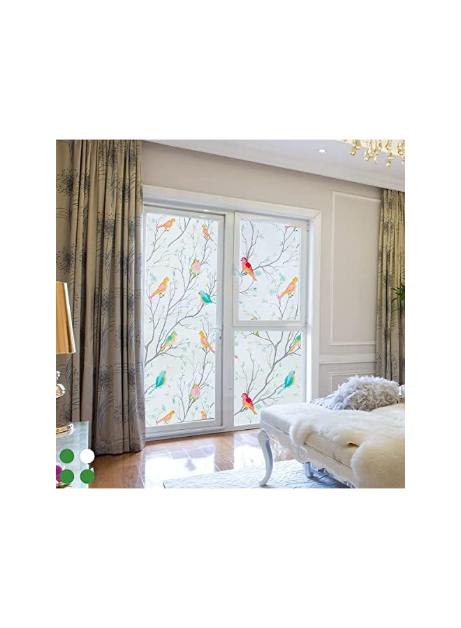 The Bros Film Non-Adhesive Translucent Bird Window Film Decorative Glass Film Static Cling Film Bird Window Stickers for Home Office 17.7In. by 78.7In. Translucent - Image 4