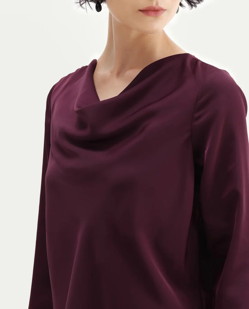 Rareism Women's Avier Maroon Plain Top