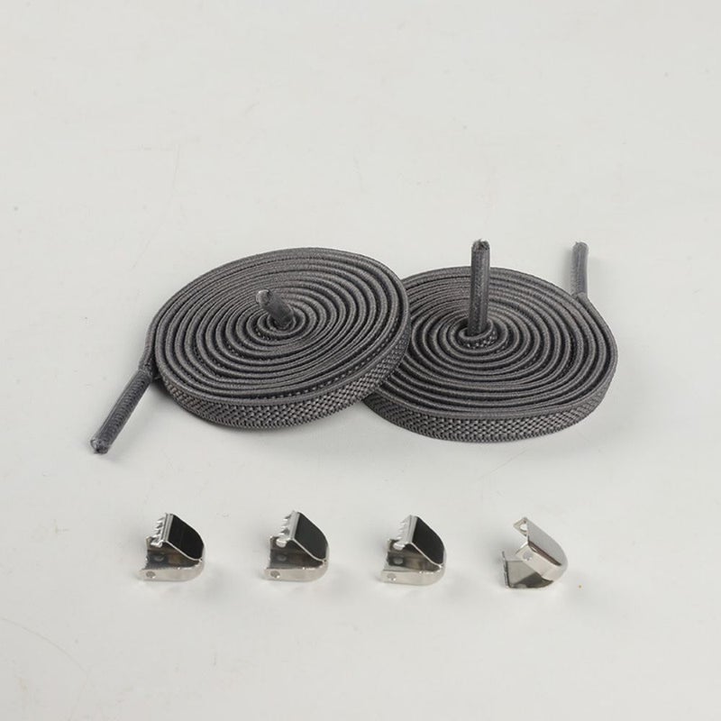 إسكدنيا Elastic No-Tie Shoelaces for SneakersCrushed flat-dark gray Crushed flat-dark gray