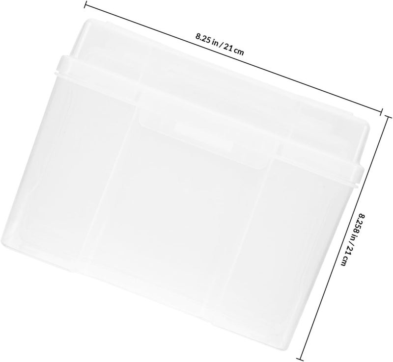 Zerodeko Photo Storage Organizer Box with Handle 5x7 Inch Multi-functional Photo Keeper Container for Postcards Greeting Cards and Small Items Storage - Image 2