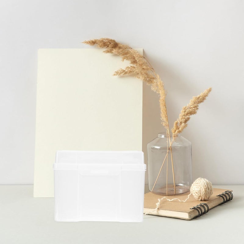 Zerodeko Photo Storage Organizer Box with Handle 5x7 Inch Multi-functional Photo Keeper Container for Postcards Greeting Cards and Small Items Storage - Image 4