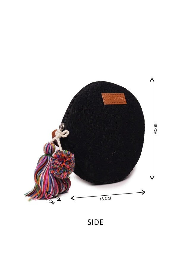 ASTRID Round Textured Sling Bag For Girls (grey) - Image 2